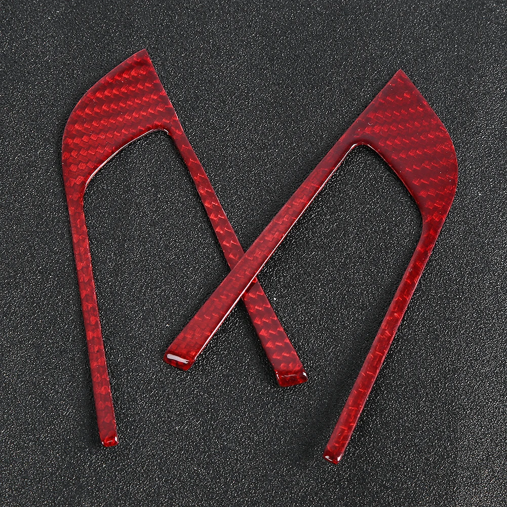 2 шт. Углеродное волокно накладка на пуговицу рулевого колеса внутренняя крышка