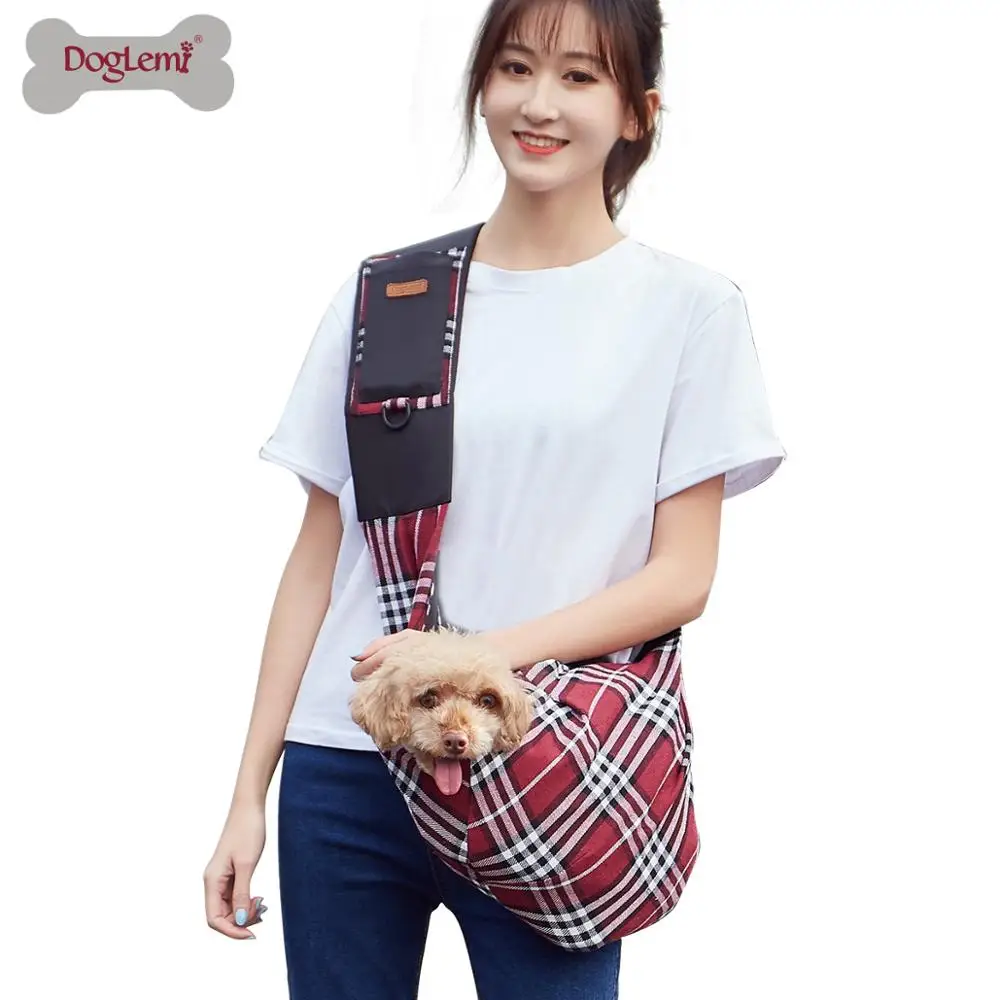 

Classic Plaid Dog Cat Carrier Bag Shoulder Pet Carrier Pet Sling Bag Classic Checked Design Dog Cat Bag for Small Medium Dogs
