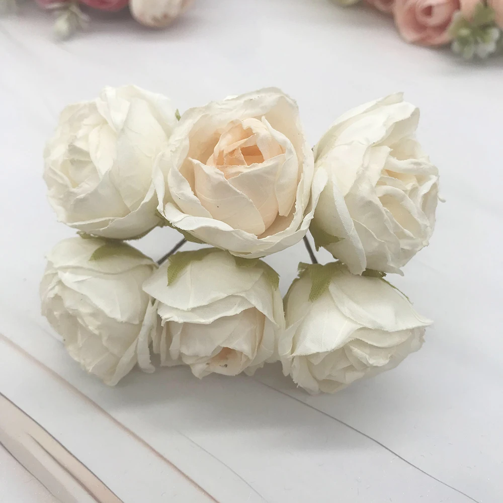 

Шелковые цветы для гирлянды, 6 штук