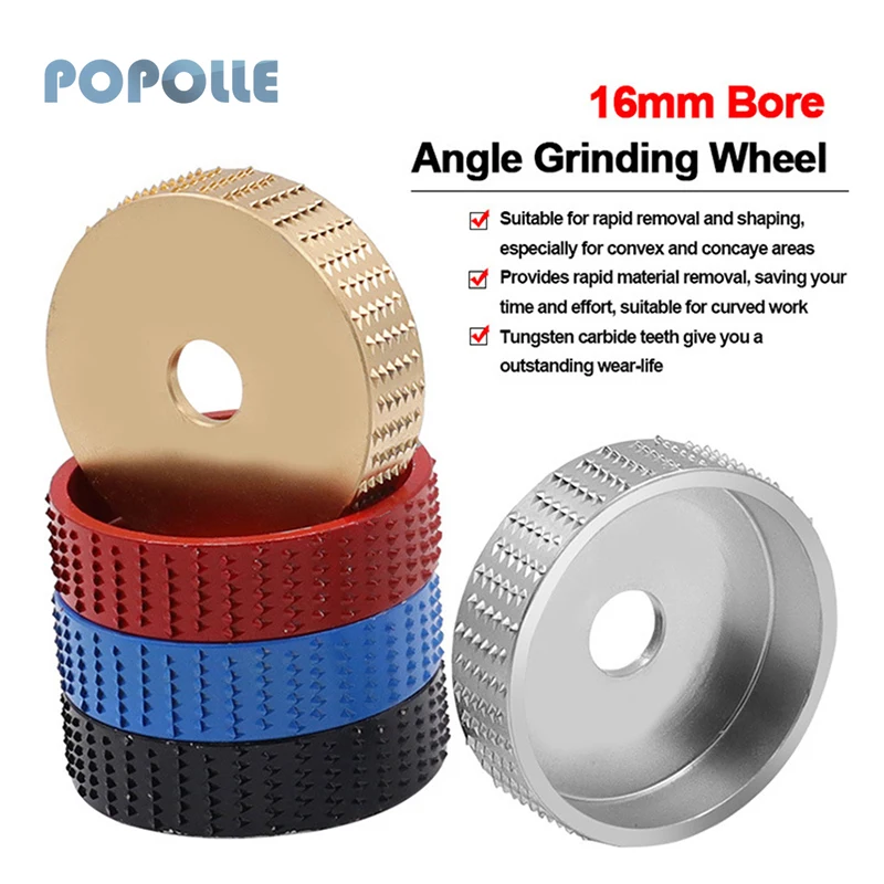 16mm Aperture Abrasive Tool Angle Grinder Angle Sand Turntable Polishing Rotary Tool Wood Plastic Carving Polishing Wheel