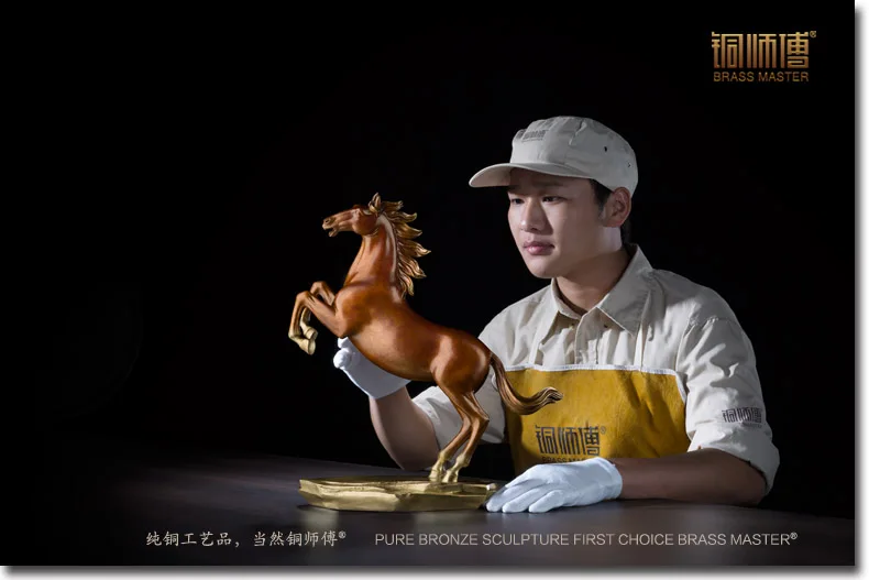 Домашний магазин COMPANY LIVING ROOM TOP Decor 35 СМ БОЛЬШОЙ успех GOOD LUCK Fortune HORSE ART COLOR BRASS статуя