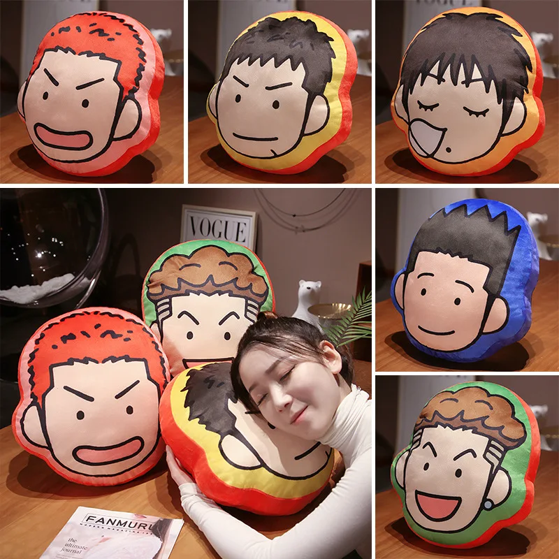 

40X35CM 2023 New Anime Slam Dunk Kaede Rukawa Sakuragi Hanamichi Q version kawaii Figure decompression Plush pillow toy Gifts