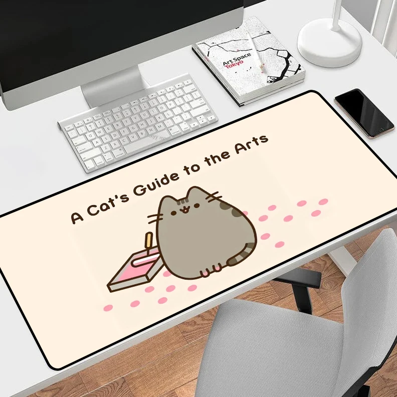 

Игровой коврик для мыши Pusheenes Xxl, большие настольные аксессуары для ПК, коврики, геймерские коврики для клавиатуры, защитный коврик для мыши, ...