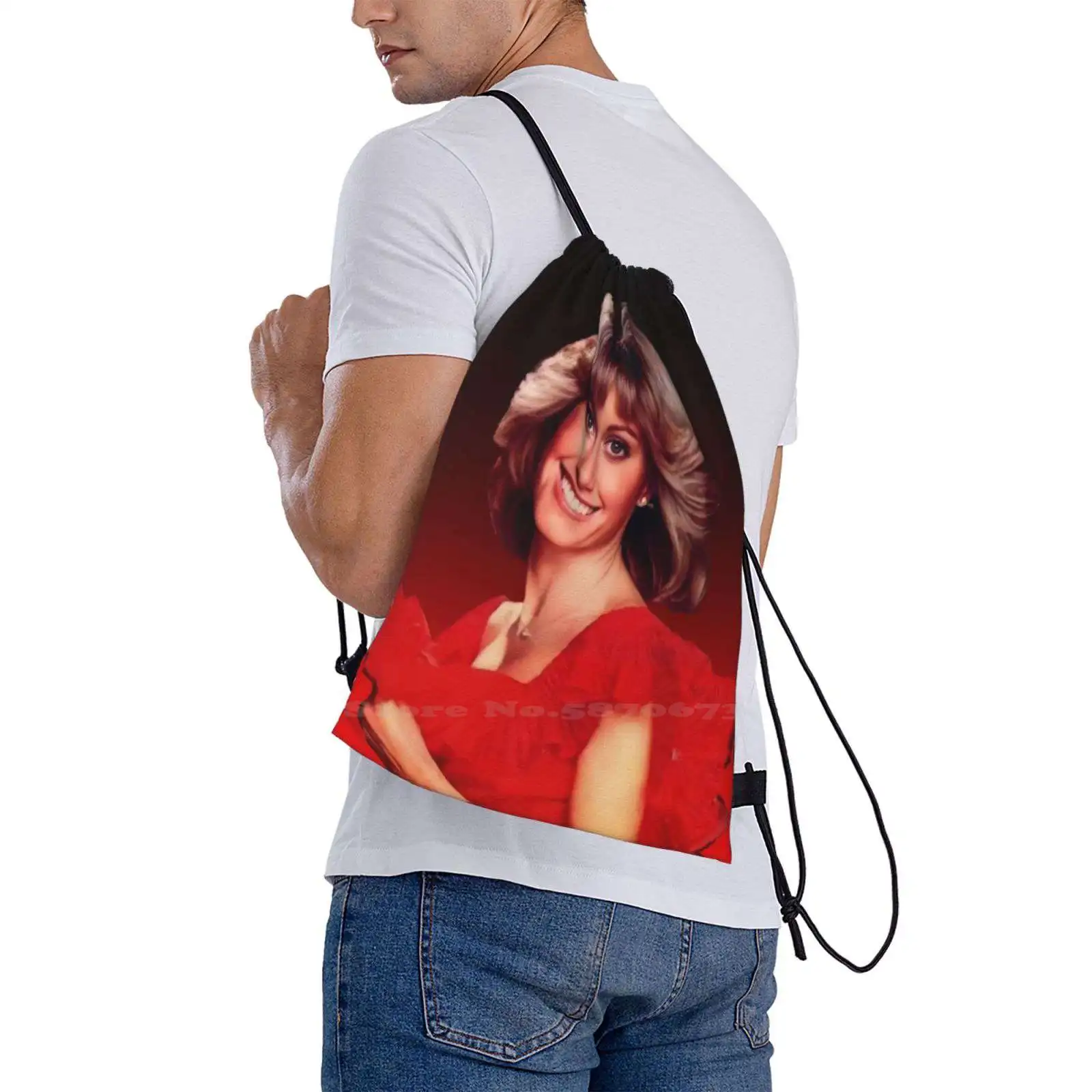 Olivia Newton-John-1977-Don&Amp ; #39 ; T Stop Believing 3D Print Design Backpack Student Bag Olivianewtonjohn Grease images - 6