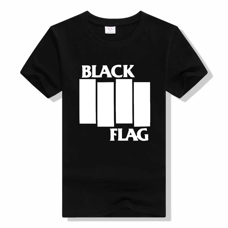 

Футболка мужская в стиле Харадзюку, рубашка в стиле хип-хоп с черным флагом рок-группы, короткий рукав, круглый вырез, 100% хлопок, на лето