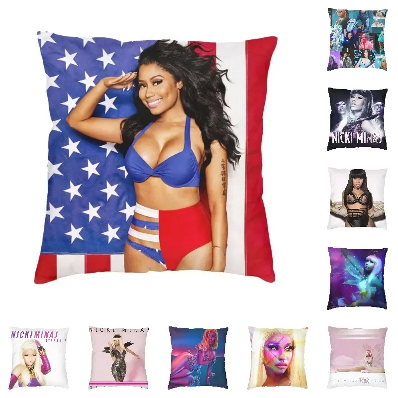 

Наволочка Nicki Minaj для музыкальной певицы, 45x45 см, домашняя декоративная подушка для ТВ, кино, актеров, для гостиной