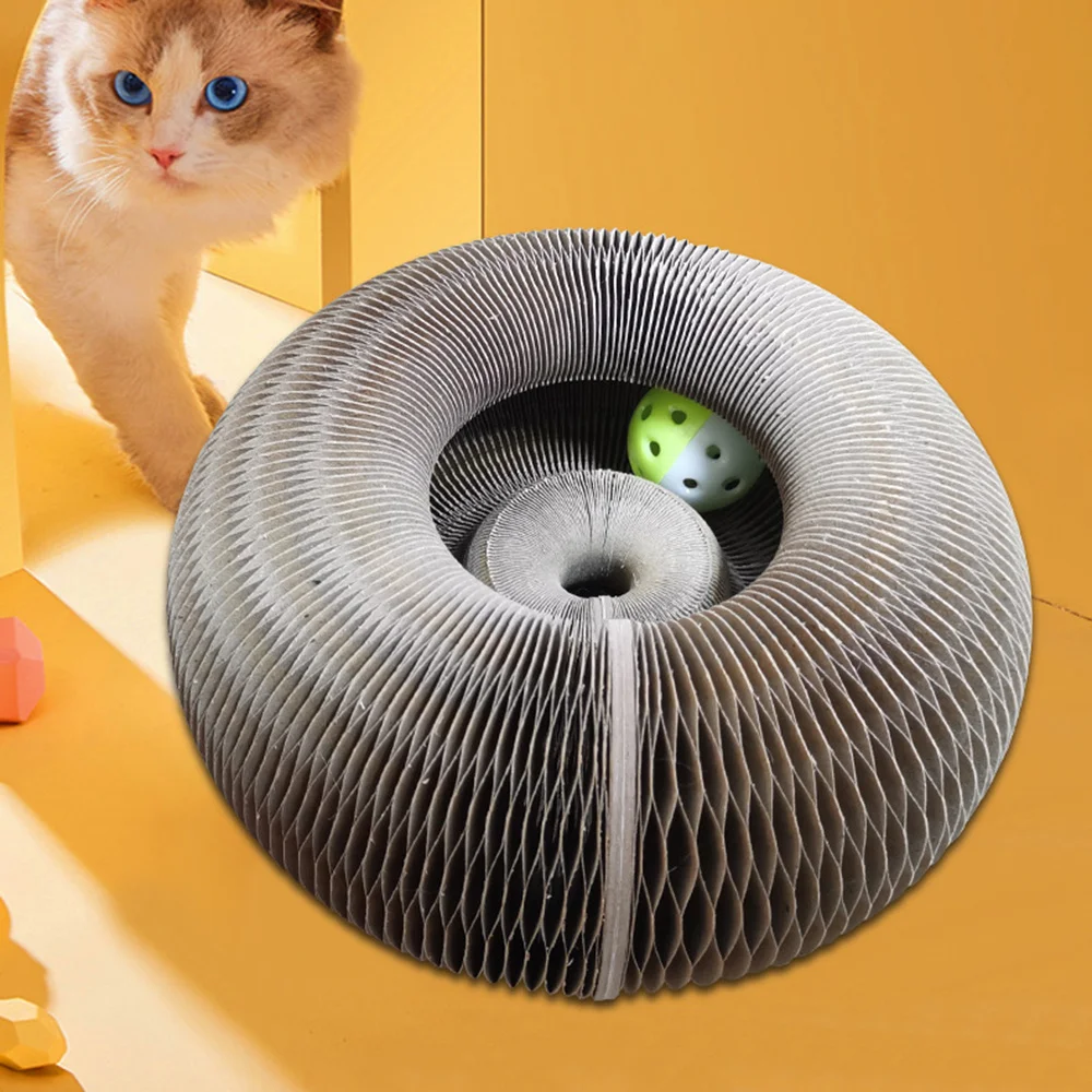 

Magic Organ Cat Scratching Board Convenient Interactive Scratcher Cats Toy Exquisite Workmanship Corrugated Paper Recyclable