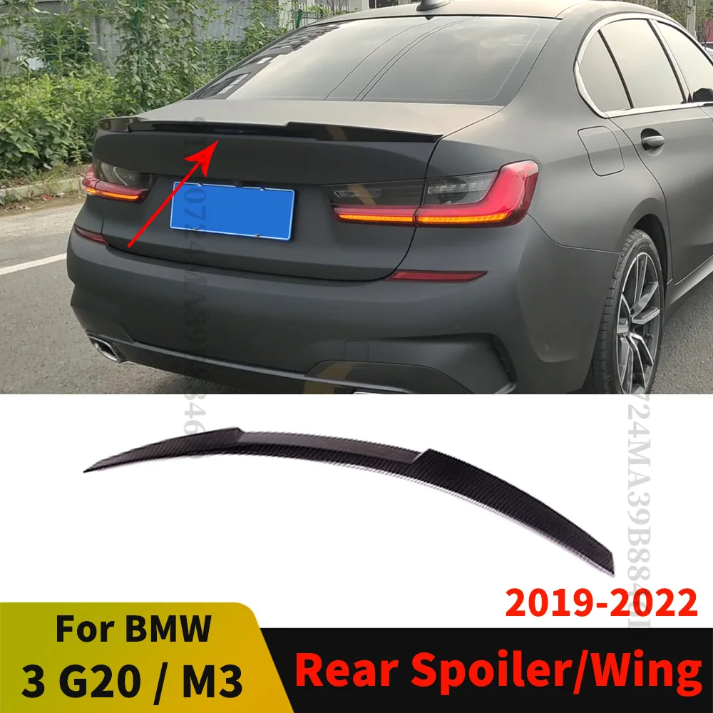 

Exterior Part Rear Sport Spoiler Wing Tail Deflector Splitter Facelift For New BMW 3 Series G20 G28 2019-2022 Trunk Boot Lip Kit
