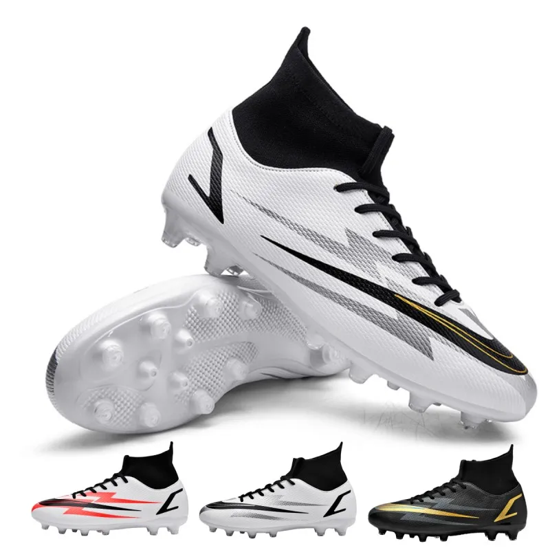 

High Top Comfortable Football Boots TF/FG Outdoor Anti-Skid Wear-Resistant Football Boot Artificial Field Game Training Shoes