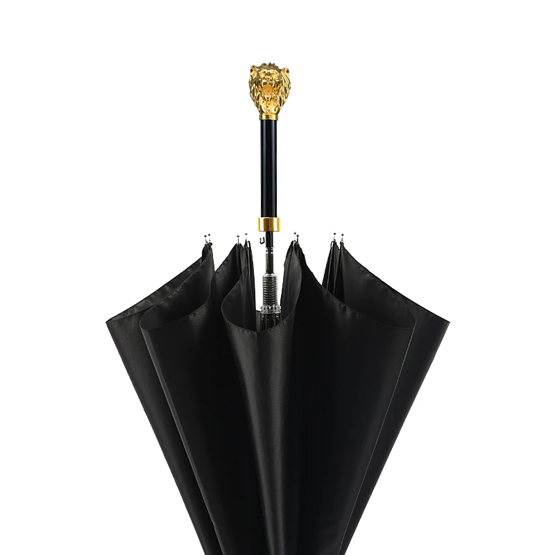 

Golden Lion Long Handle Umbrella British Men's Business Light Luxury Sun Umbrella Windproof Large Rain Umbrellas Paraguas SY181