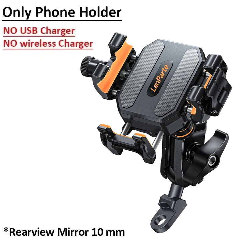 

Прочный Держатель Для Телефона На Мотоцикл С Беспроводной Зарядкой 15 Вт И Быстрой Зарядкой USB-C 36 Вт Для Велосипедов И Ску...