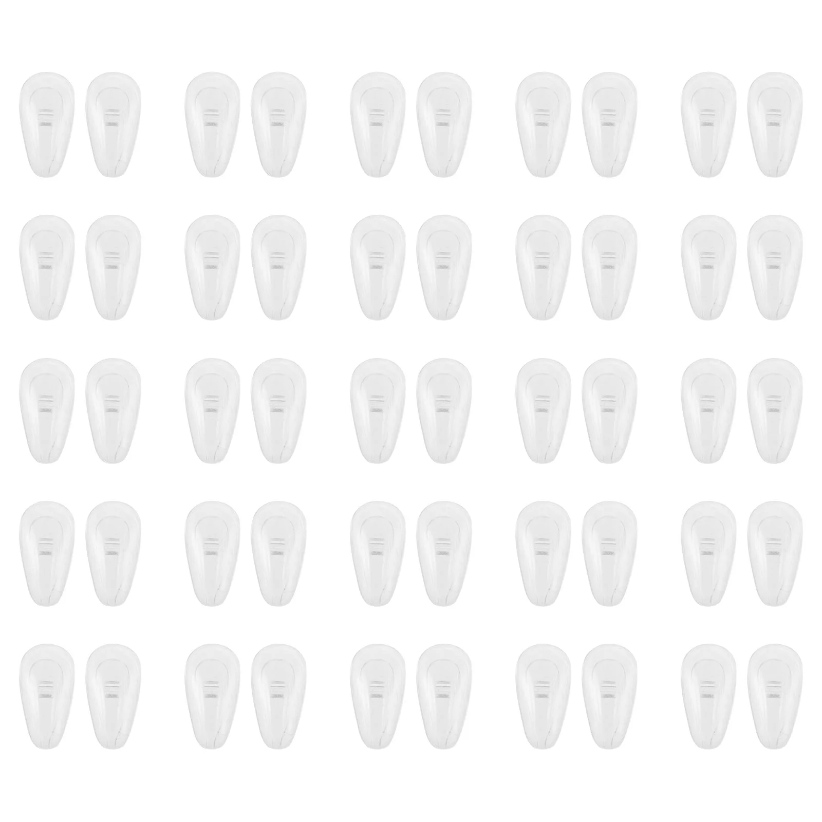 

25 Pairs Transparent Glasses Non-Slip Nose Pads Skin-friendly Anti-skid Anti-slip Eyeglasses Accessories