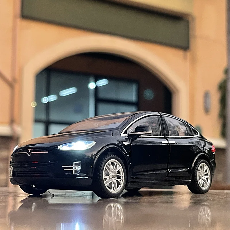 

New Version 1:32 Tesla Model X Alloy Car Model Diecasts Metal Toy Vehicles Car Model Simulation Collection Sound Light Kids Gift