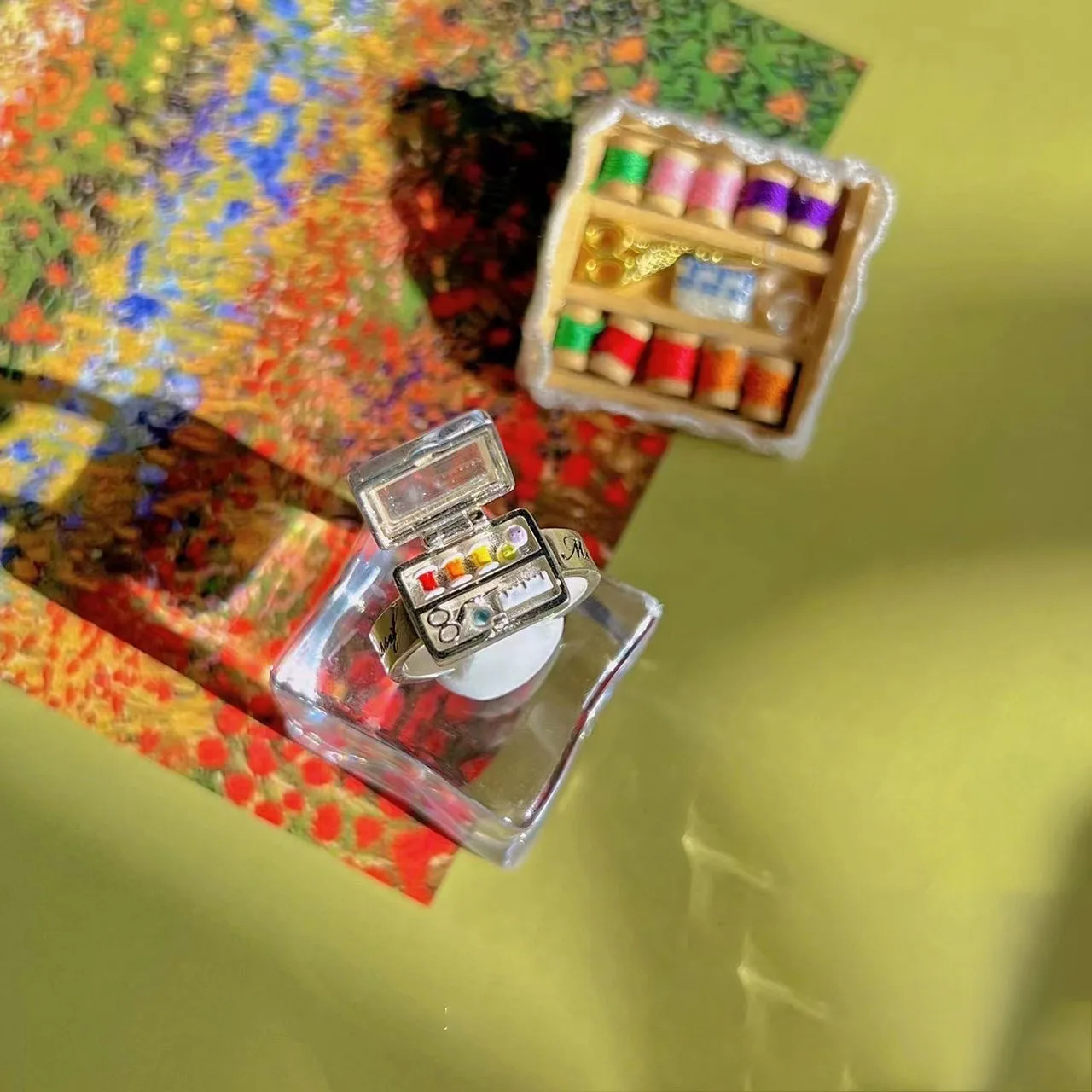 

925 Sterling Silver Openable Sewing Box Adjustable Ring US Size 5-7 Cute Finger Rings Jewelry For Women Girls Collection Gifts