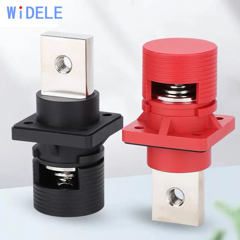 

1pc 400A square full copper high current terminal lithium battery wall-through internal thread energy storage connector terminal