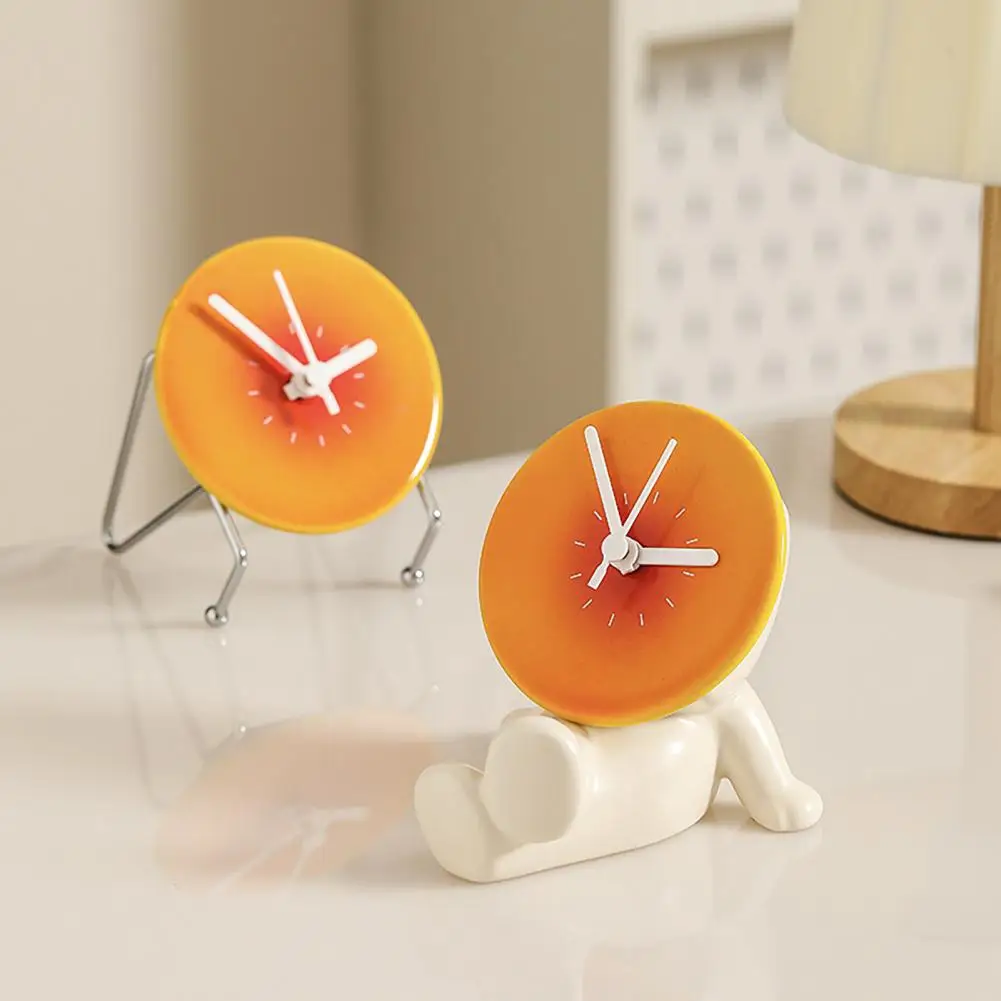 Мультяшные настольные часы тихие закат Керамические с подставкой бесшумные для