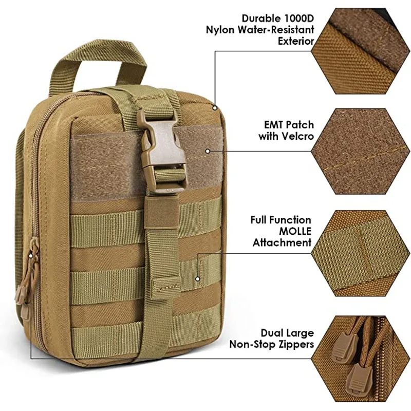 Tactical First Aid Kits Medical Bag Emergency Outdoor Army Hunting Car Emergency Camping Survival Tool Military Pouch
