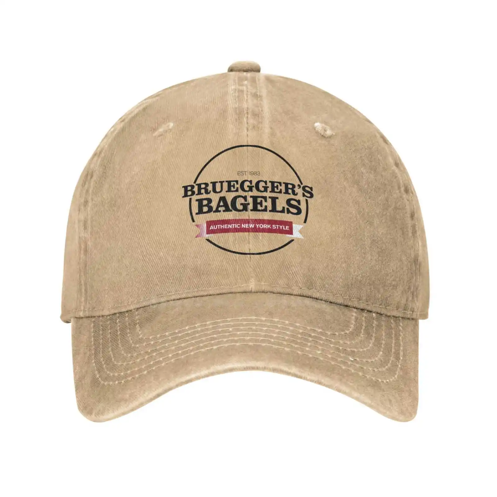 

Bruegger's Enterprises Logo Print Graphic Casual Denim cap Knitted hat Baseball cap