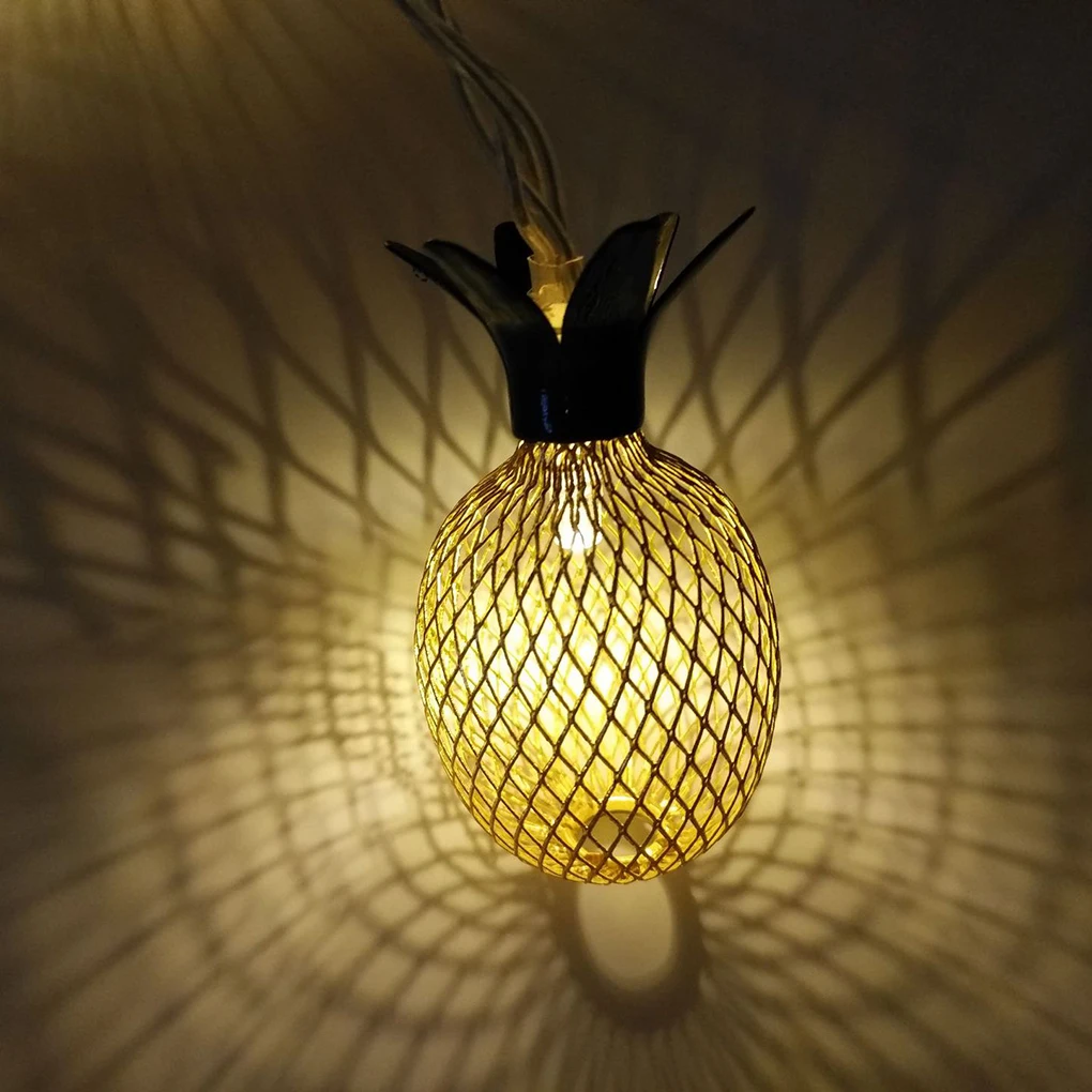 

Гирлянда в виде ананаса с фруктами, желтая лампочка, светодиодный светильник для нового года, свадьбы, вечеринки, уличная Рождественская де...