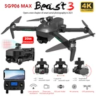 Дрон SG906 MAX Beast 3, 2 камеры, 4K, FPV, GPS, 50-кратный зум, двойная камера, WIFI, бесколлекторный