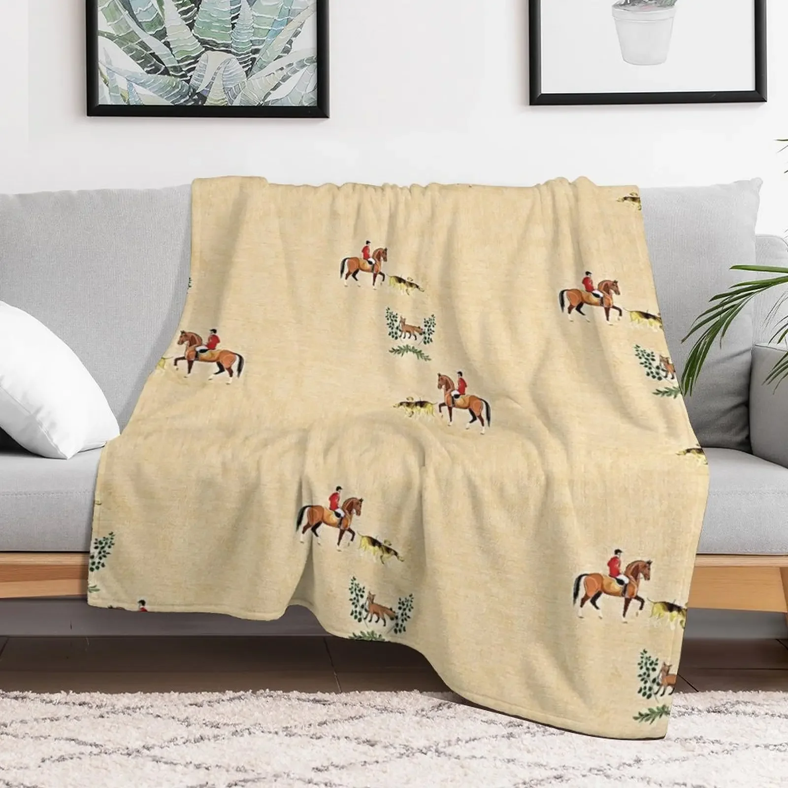 Теплое плюшевое одеяло Foxhunt