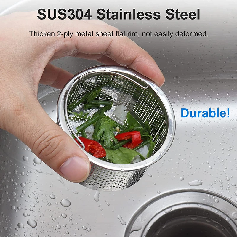 

Kitchen Sink Strainer Built-in Sink DrainDrain Strainer Drain Strainer Traps More Food Debris Basket Replaces Standard