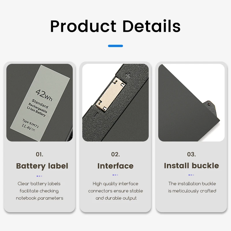 15 2 В новый аккумулятор для ноутбука 7FMXV 9JM71 DELL Latitude 13 5320 2-в-1 14 7420 7520 4M1JN HDGJ8 TN2GY 0TN2GY