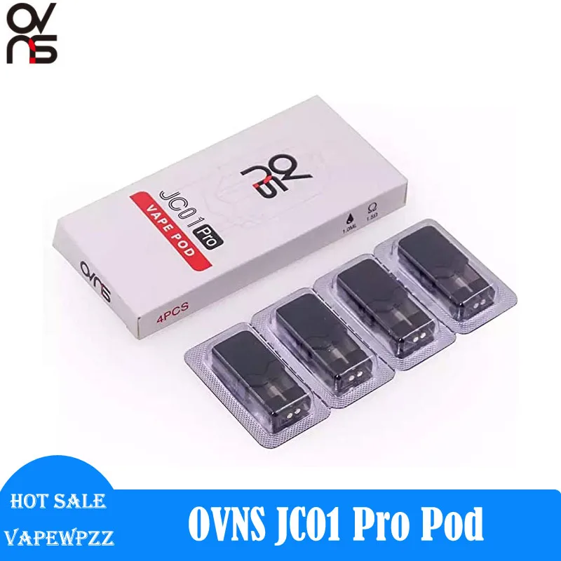 

4pcs-12pcs Original OVNS JC01 Pro Pod Cartridge 1.0ml Ceramic core & Cotton Core Refillable Pod Cigarette For JC01 W01 juul Vape