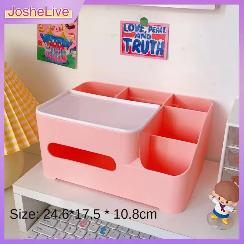 

Office Makeup Box Pink/blue/green Miscellaneous Items Living Room Paper Towel Drawer Multifunctional Tissue Box Case Desktop