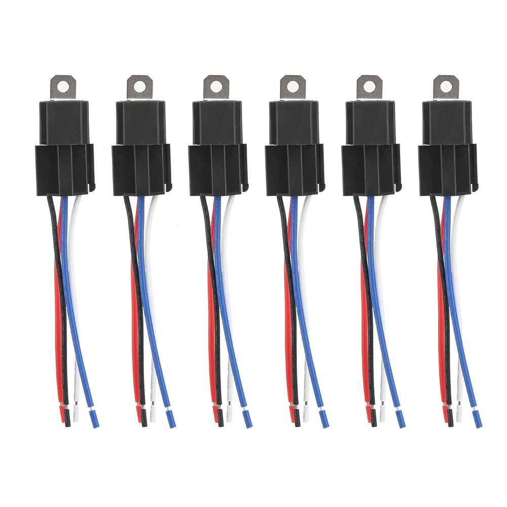 

Brand New Car Automobile Electronic Relays With Safety Fuse Normally Open 30A/12VDC Sockets Set