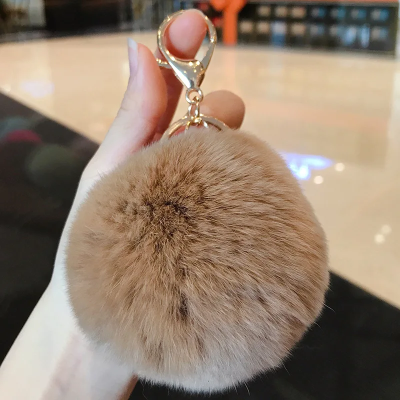 

Rabbit Ball Keychain Female Creative Trend Cute Car Key Chains Ring Bag Pendant Wholesale Keyring Cute Keychain Girl's Gift Ring