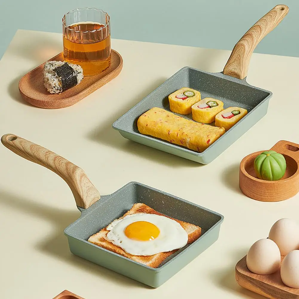 

Антипригарная сковорода, сковорода с плоским дном, лучшая антипригарная сковорода для жарки омлета, сковорода с твердой деревянной ручкой, широко используемая сковорода