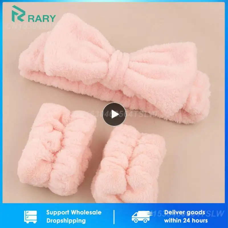 2~10PCS Flocking Material Plush Face Wash Headband Convenien