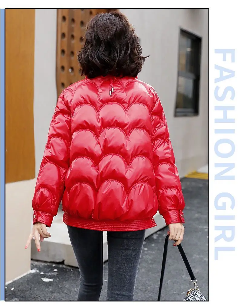 Chamarras Para Mujer Pink Girl Winter Parkas Cotton Jacket Women's Short 2022 Loose Cotton Jacket Winter Coat for Girls
