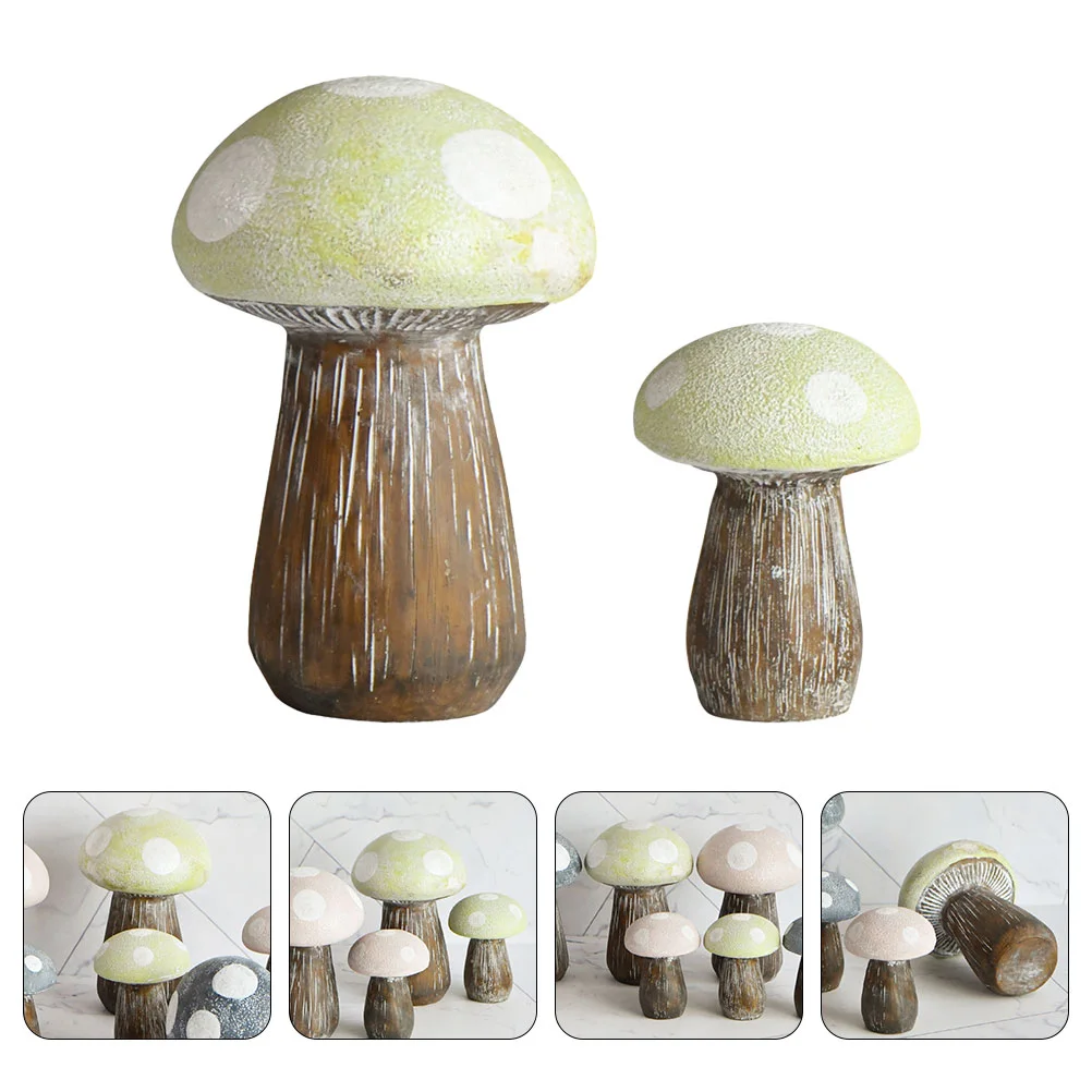 

Mushroom Resin Decor Mushrooms Miniature Figurines Garden Ornament Micro Accessories Figurine Mini Outdoor Landscape Decoration