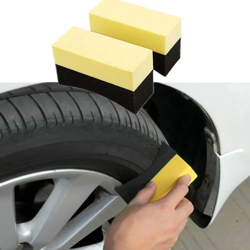 

2Pcs Auto Car Wheel Tyre Cleaning Dressing Waxing Polishing Brush Sponge Tool