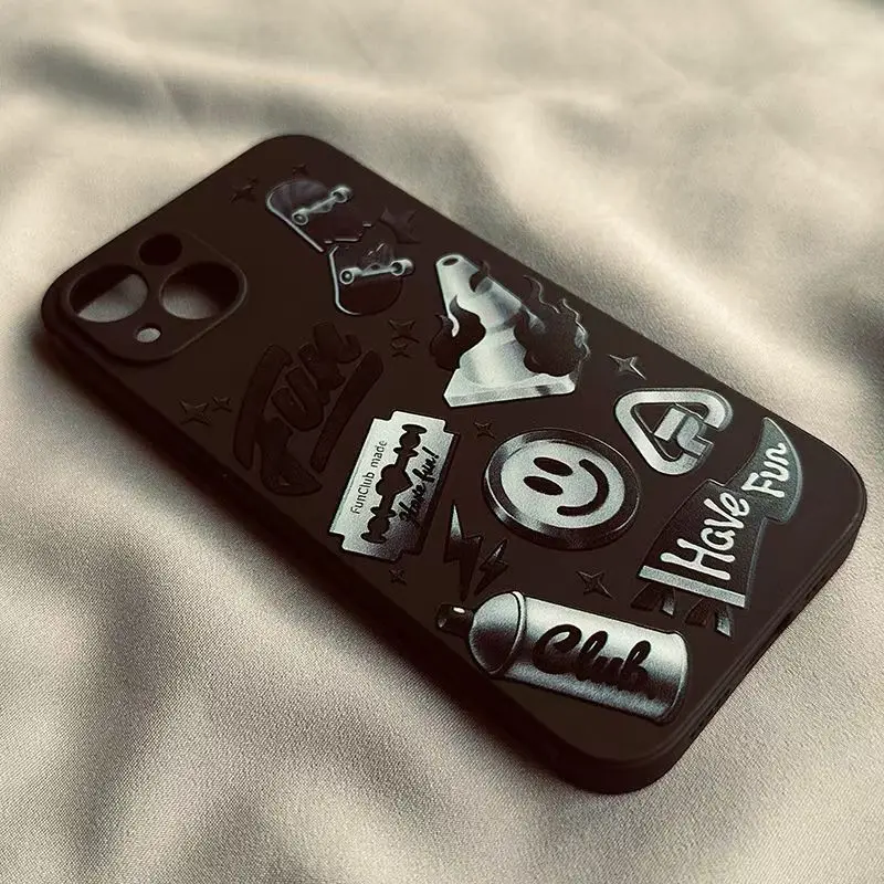 Чехол для Телефона iPhone 16 Pro Max 7 8 Plus SE2 X XR XS 15 14 13 12 11 мягкий чехол с рисунком