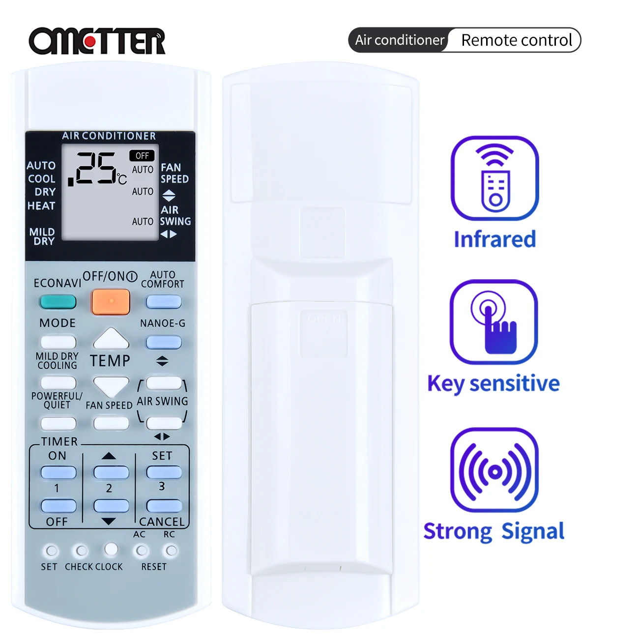 

New A75C3300 Fit for Panasonic Air Conditioner Remote Control A75C3208 A75C3706 A75C3708