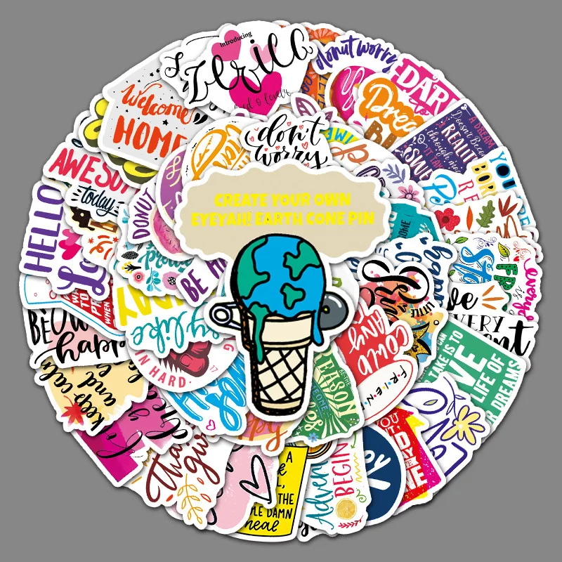 

50 шт., детские наклейки для компьютера, скейтборда, ноутбука