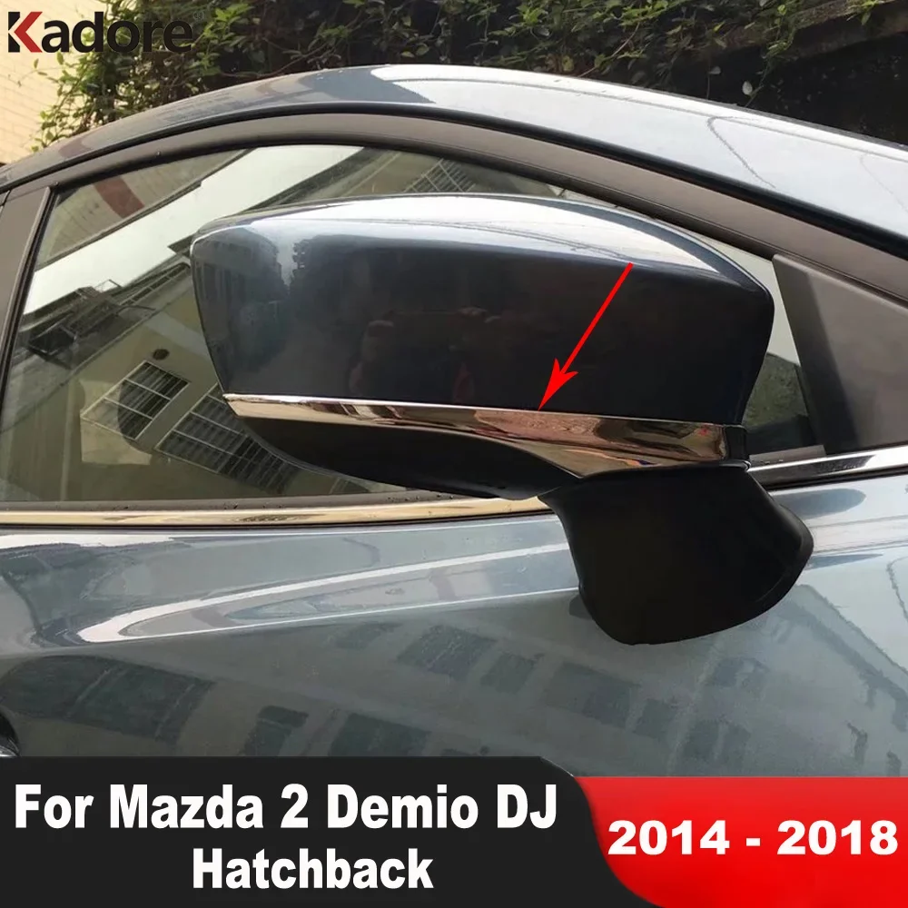 Для Mazda 2 Demio DJ Hatchback 2014 2015 2016 2017 2018 хромированная накладка на боковую дверь