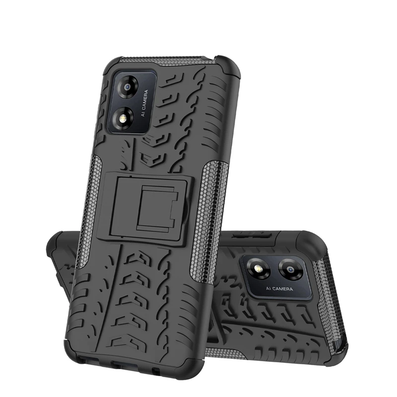 

For Motorola Moto E13 Case For Motorola E13 Cover Armor Silicone Rubber Anti drop Phone Stand Protector Case For Moto E13 Case