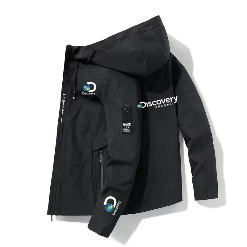 

Куртка-бомбер Discovery Channel 2022 Мужская ветрозащитная, Повседневная модная спортивная куртка на молнии, с защитой от солнца, для весны и осени