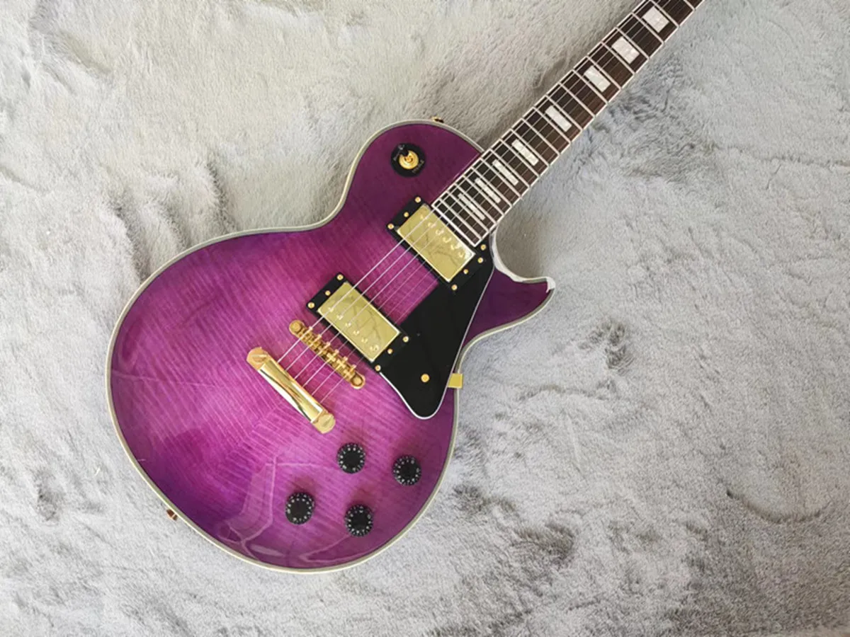 

2021 Классическая электрическая гитара, благородный фиолетовый цвет, отличное качество звука, бесплатная доставка для дома 2021 Классическая э...