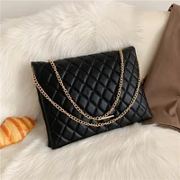2022 new spring shoulder bag fashion plaid pu leather crossbody bags for women large envelope handbags and purses