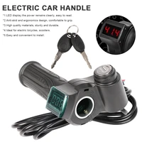 2436486072v led digital meter electric bike scooter throttle grip handlebar black electric car handle