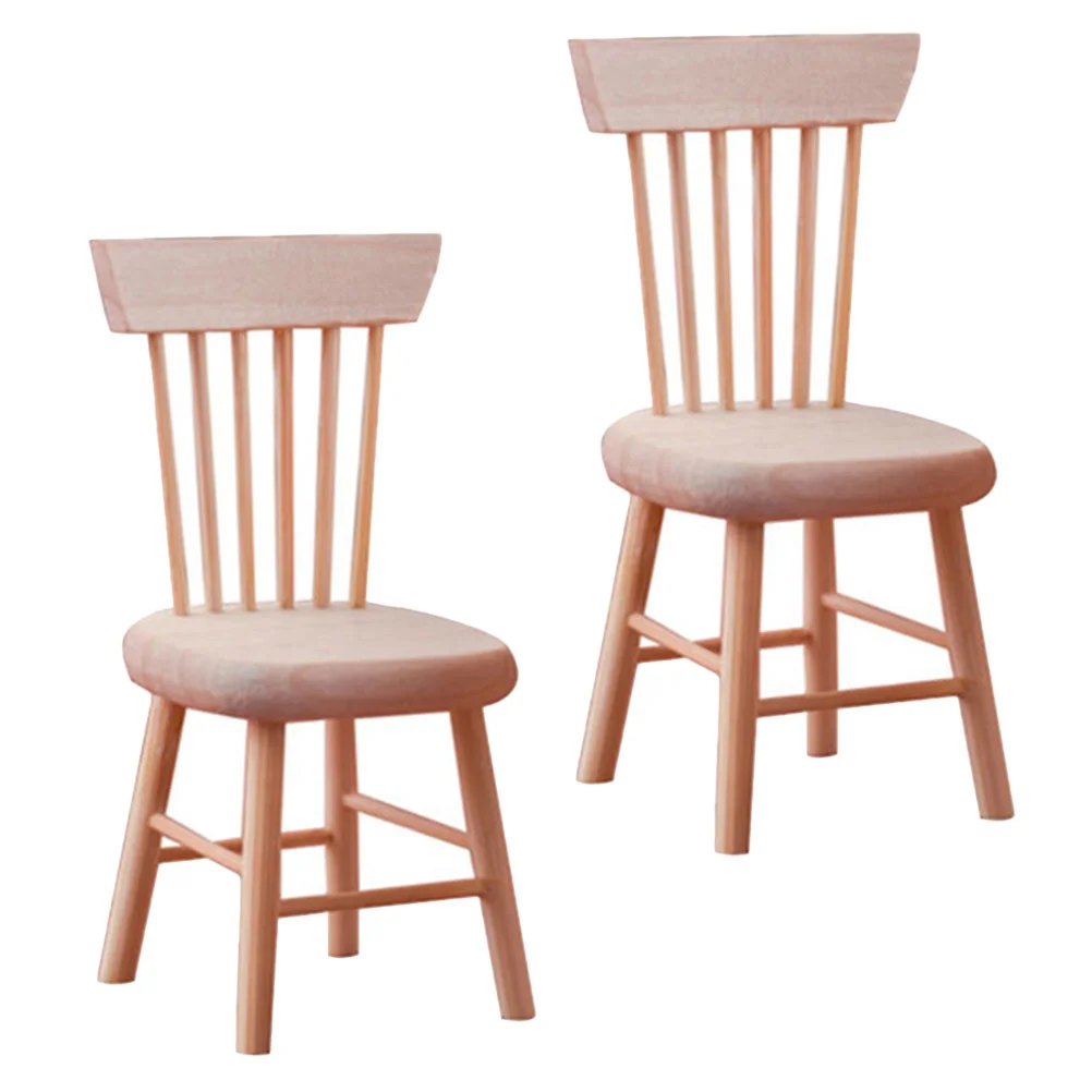 

2 шт., деревянные крошечные стулья для детей