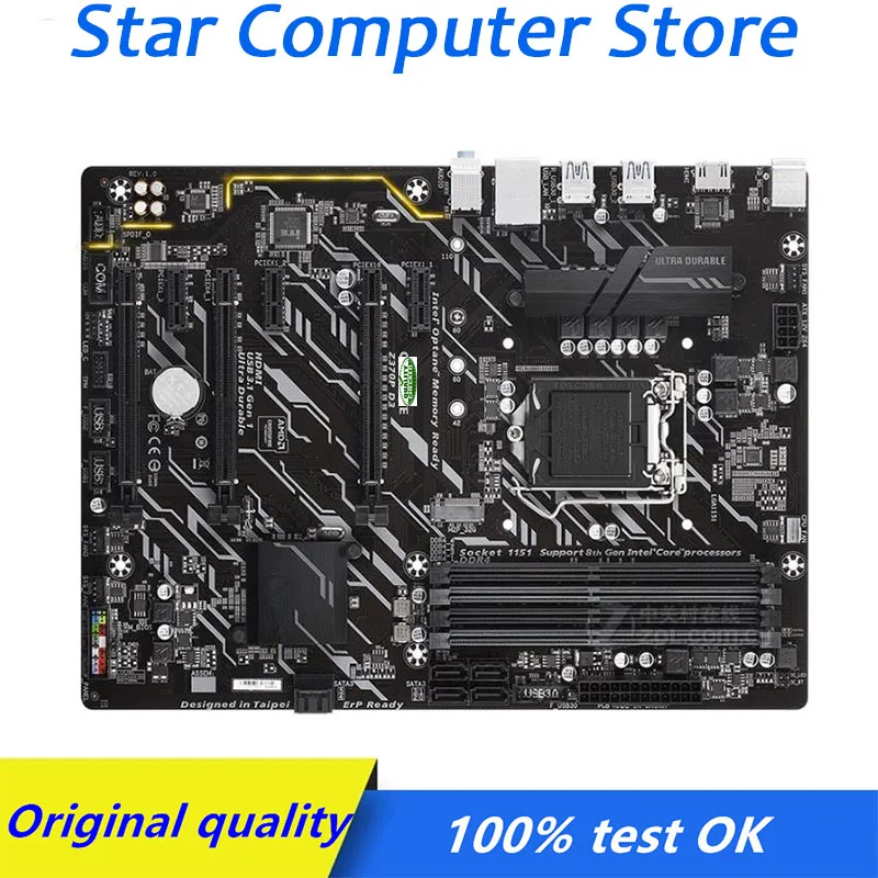 Z370 для GA Z370P D3 LGA 1151 материнская плата DDR4 б/у настольного компьютера - купить по