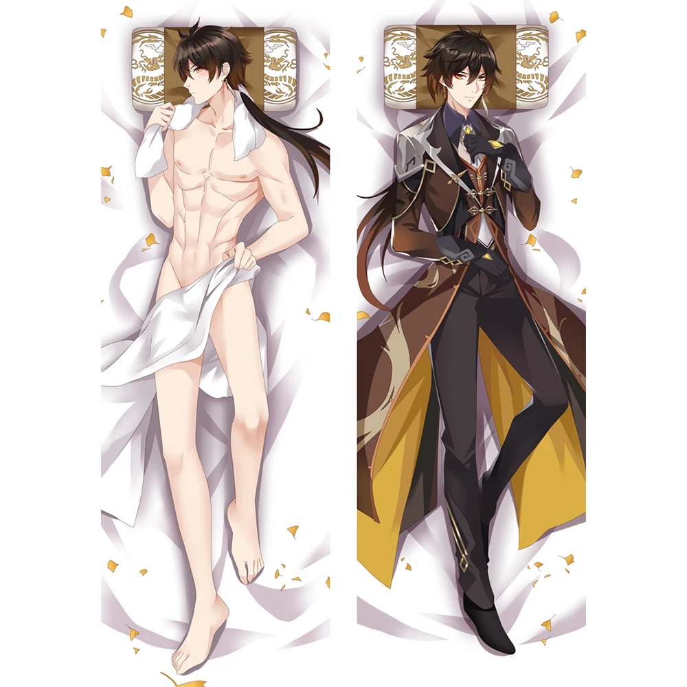 

Cosplay Game Genshin Impact Zhongli Dakiamkura Pillowcase Otaku Hugging Body Pillow Case Cover Room Decor Halloween mas Gifts