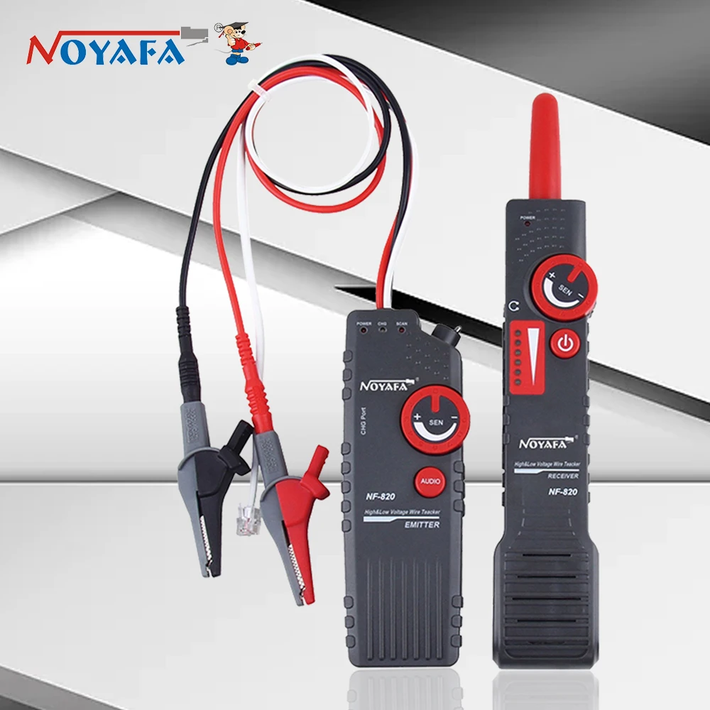 

NOYAFA NF-820 Cable Locator Alligator Clip Underground Anti-Interference High&amp Low Voltage Wire Locator Network Wire Tracker