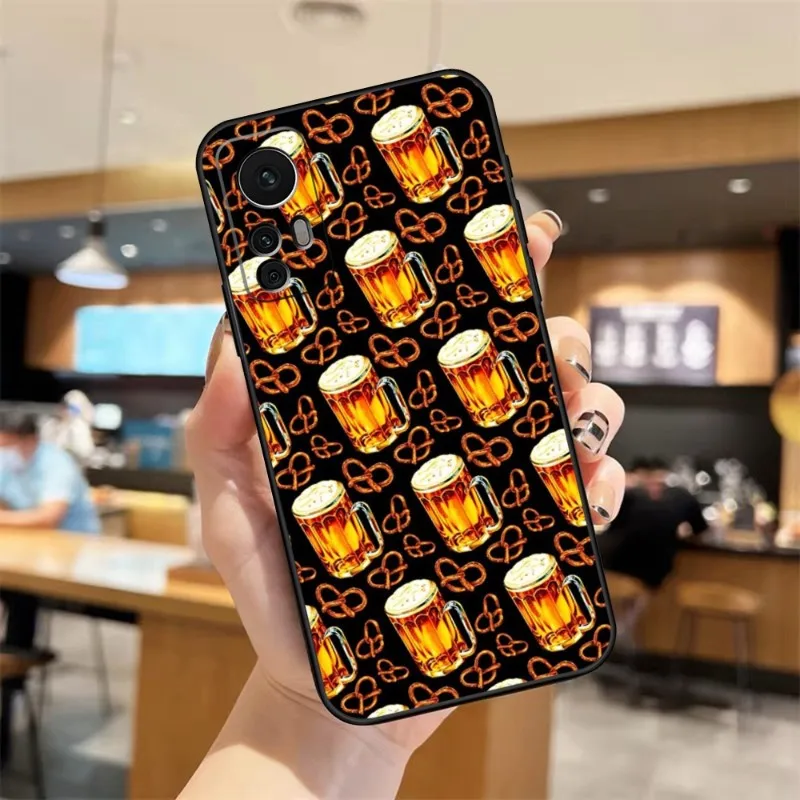 Чехол для телефона с пивом Redmi Note 11S 11 10 10S 9S 8T 7 8 8A 9 9A 9C 9T 10X Черный силиконовый чехол